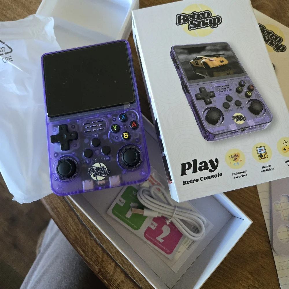 Purple Retro Snap Handheld Game Console